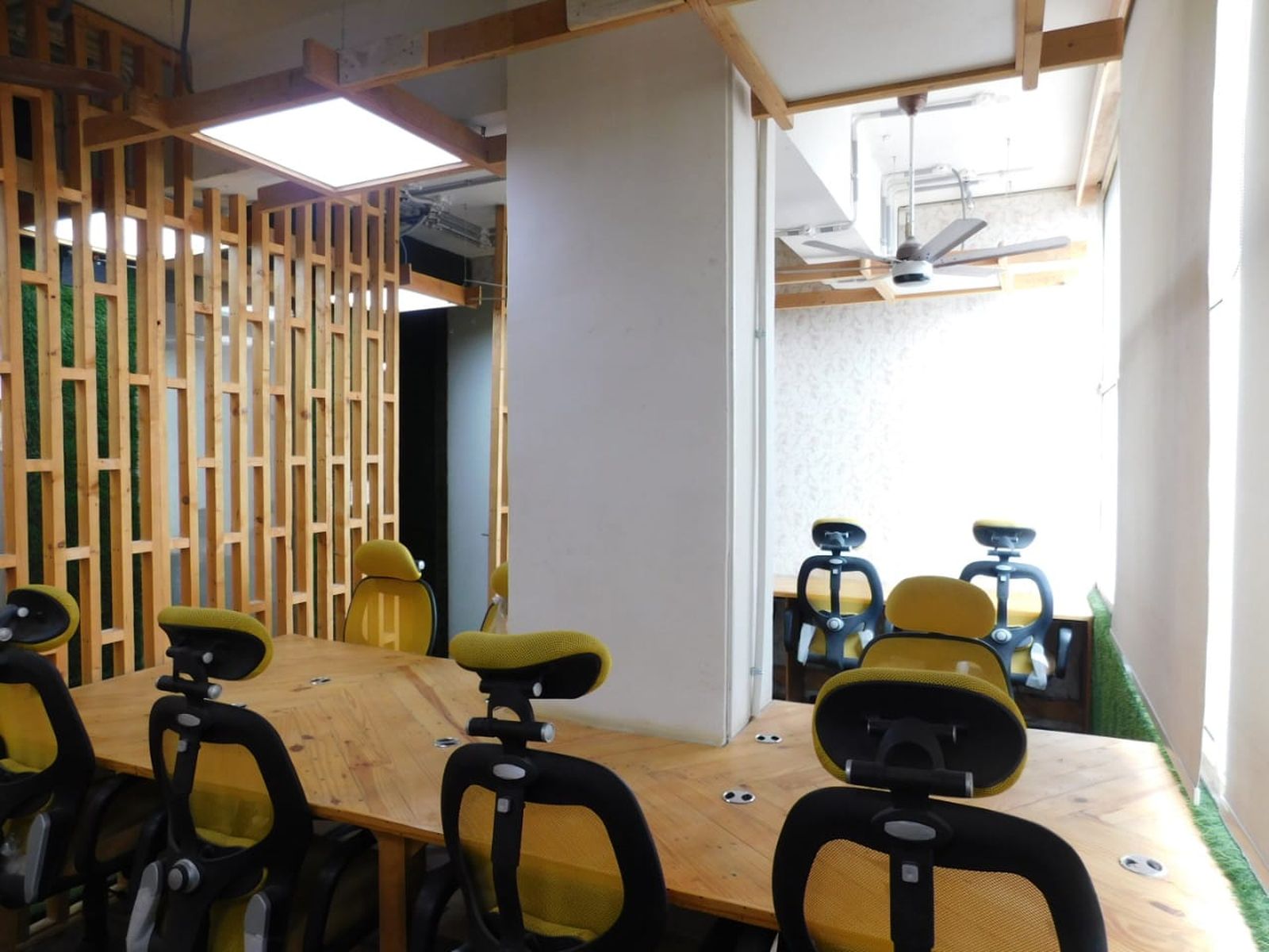 Furnished private cabin with team desks at Gshilp Spaces Secunderabad